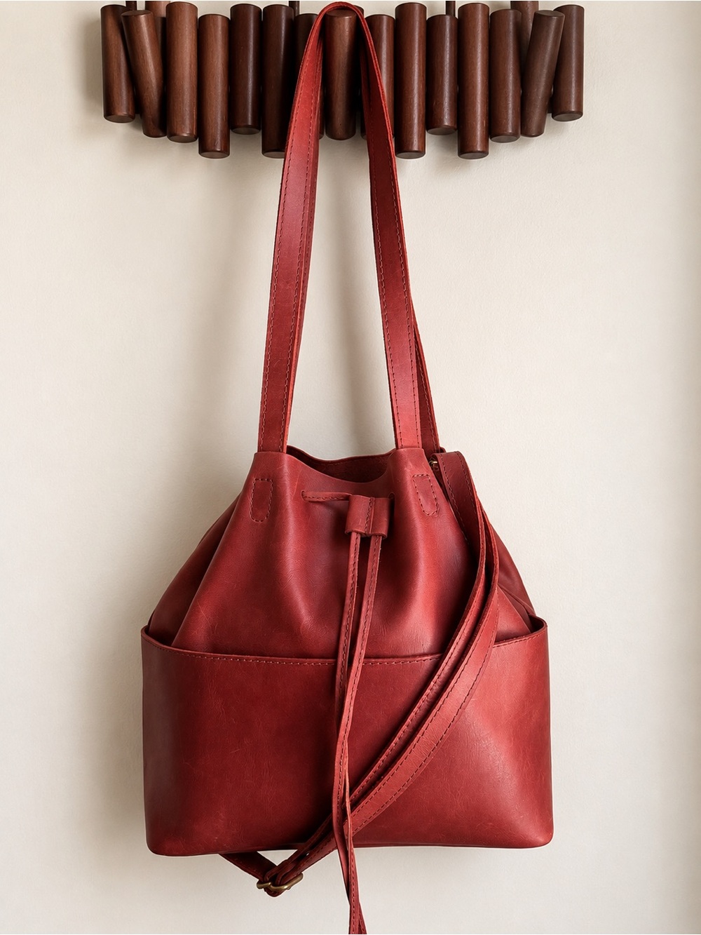 Parker Clay Emma Bucket Bag Leather